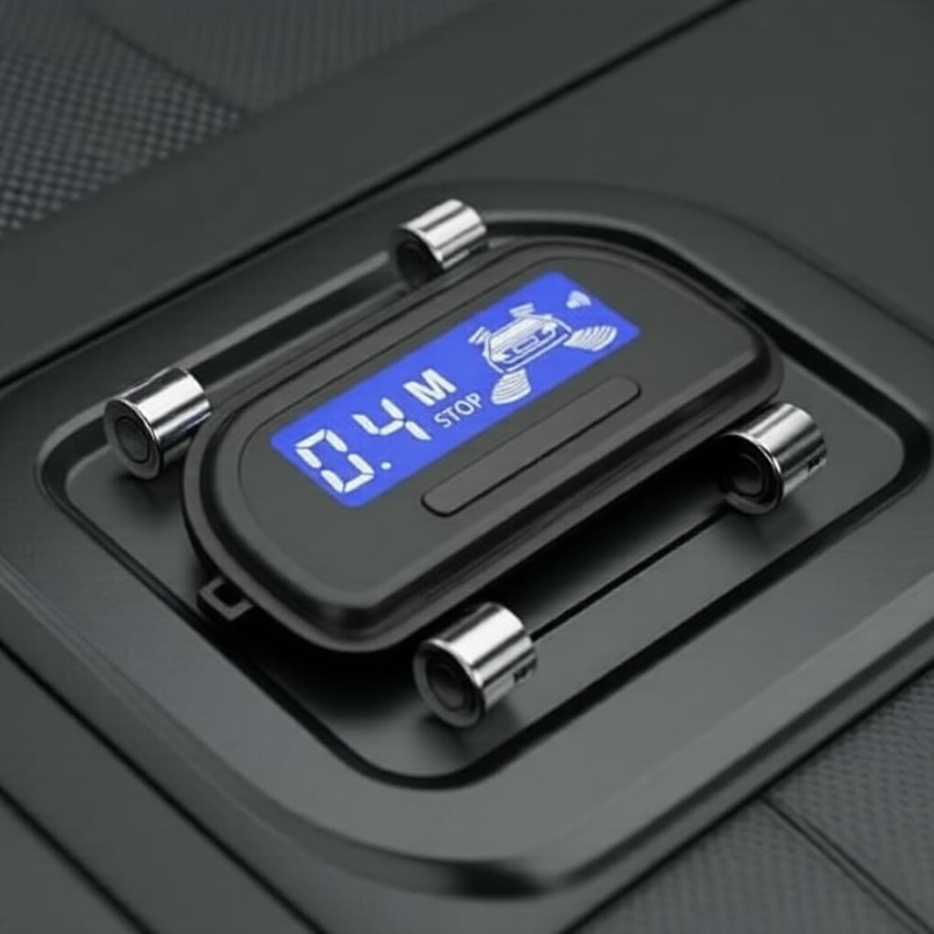 Conjunto de Sensores de Estacionamento Invertido com Visor Digital para Câmeras de Ré