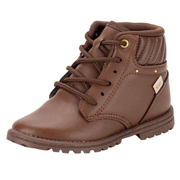 Bota Infantil Coturno Fashion Baby Kidy 0840091 CAFÉ 22