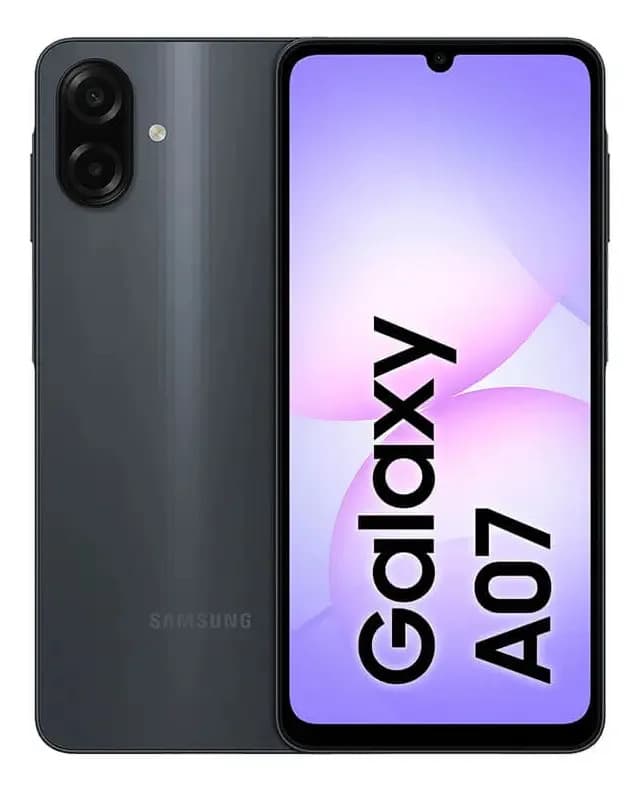 Samsung Galaxy A07 128 Gb, celular de 6 Gb, câmera de 50 MP, tela 6,7, proteção IP54, processador de 6 Nm, preto