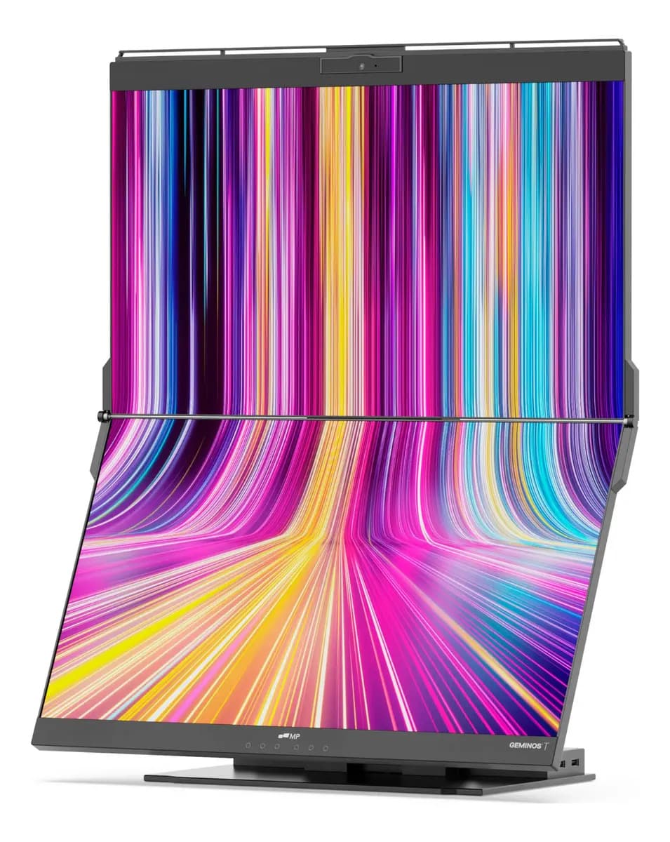 Monitores Mobile Pixels Geminos-T Empilháveis de 24" c/ Webcam e Alto-Falantes 1080p