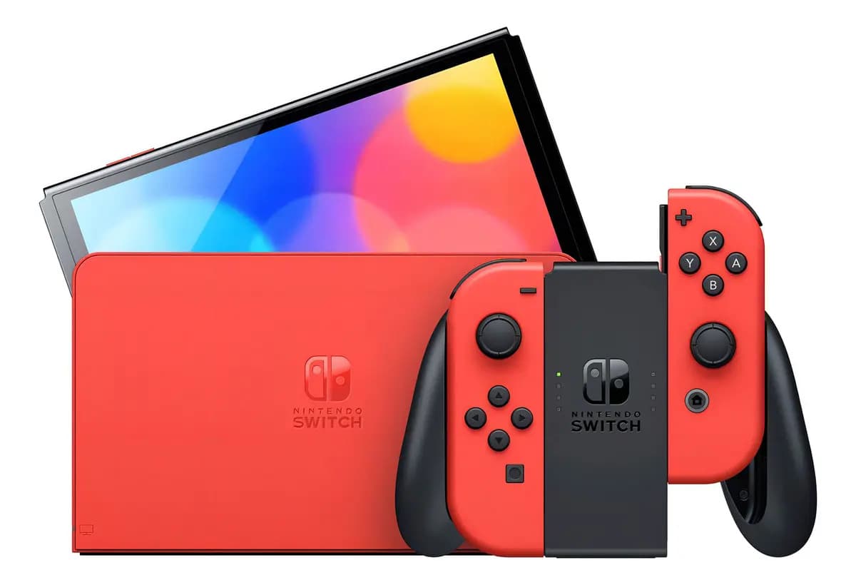 Nintendo Switch Oled 64gb Edição Especial Mario Vermelho Cor Vermelha