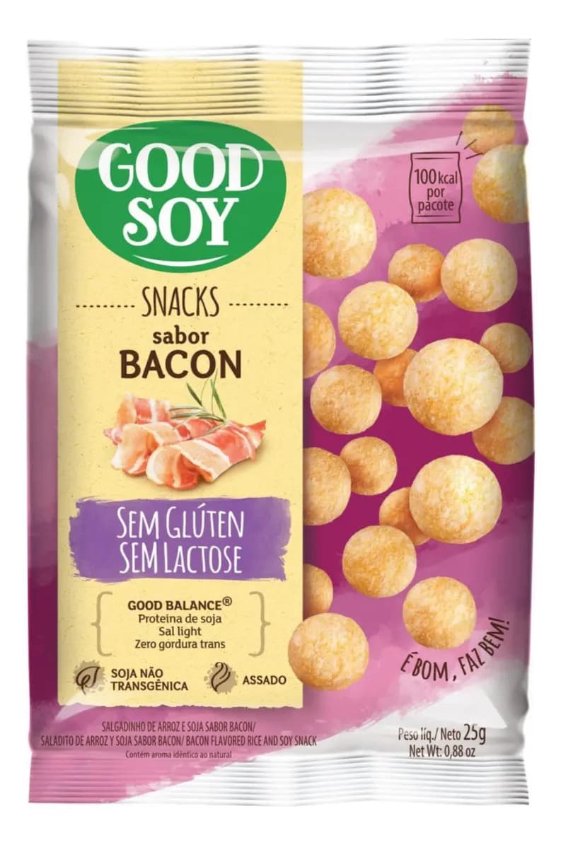 Snacks De Soja Goodsoy Sabor Bacon 25g