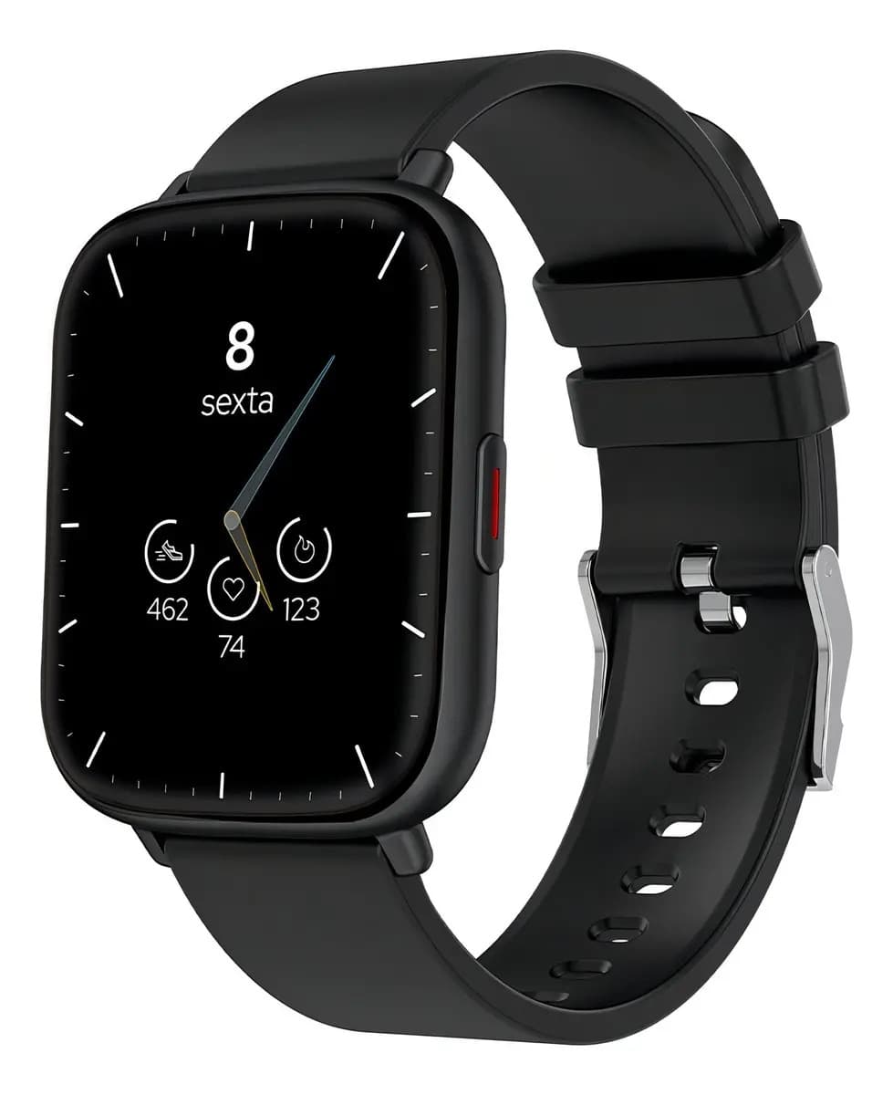 Smartwatch Wb Watch 1,85 45mm, O2, Pressão, 24 Esportes Cor da caixa Preto