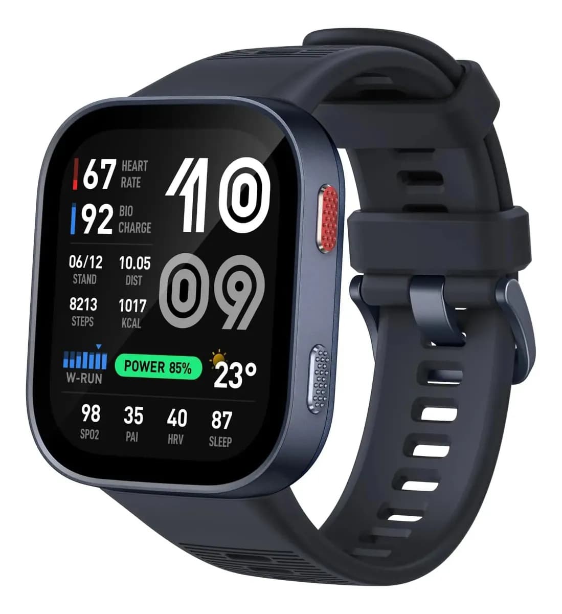 Smartwatch Amazfit Bip Max 2.07 Amoled Gps Mapa Offline 5atm Azul-escuro Mesh