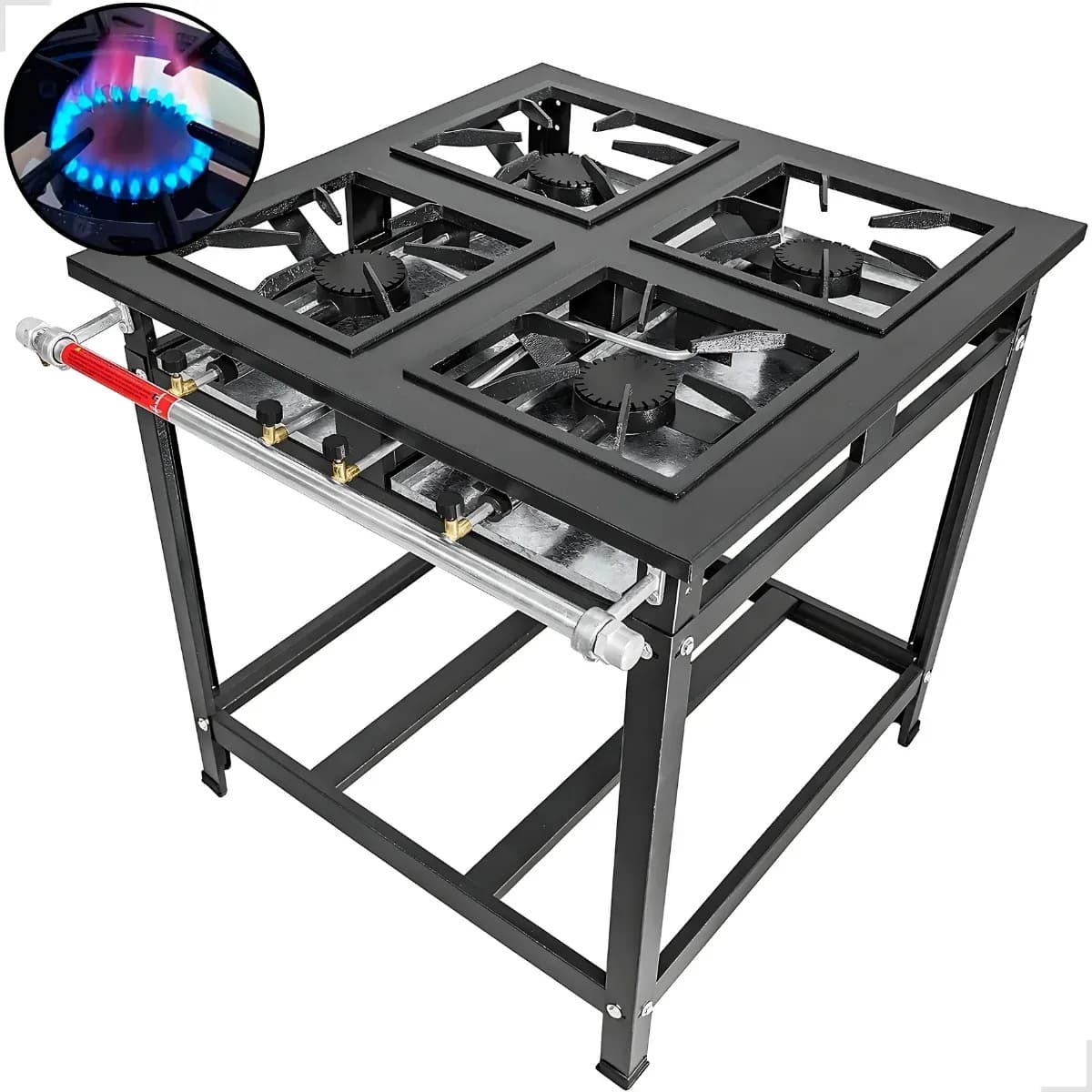 Fogão 4 Bocas 30x30 Ferro Fundido Alta Pressão - Perfil 7
