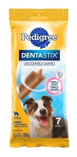 Petisco Cães Raças Médias Pedigree Dentastix 180g 7un
