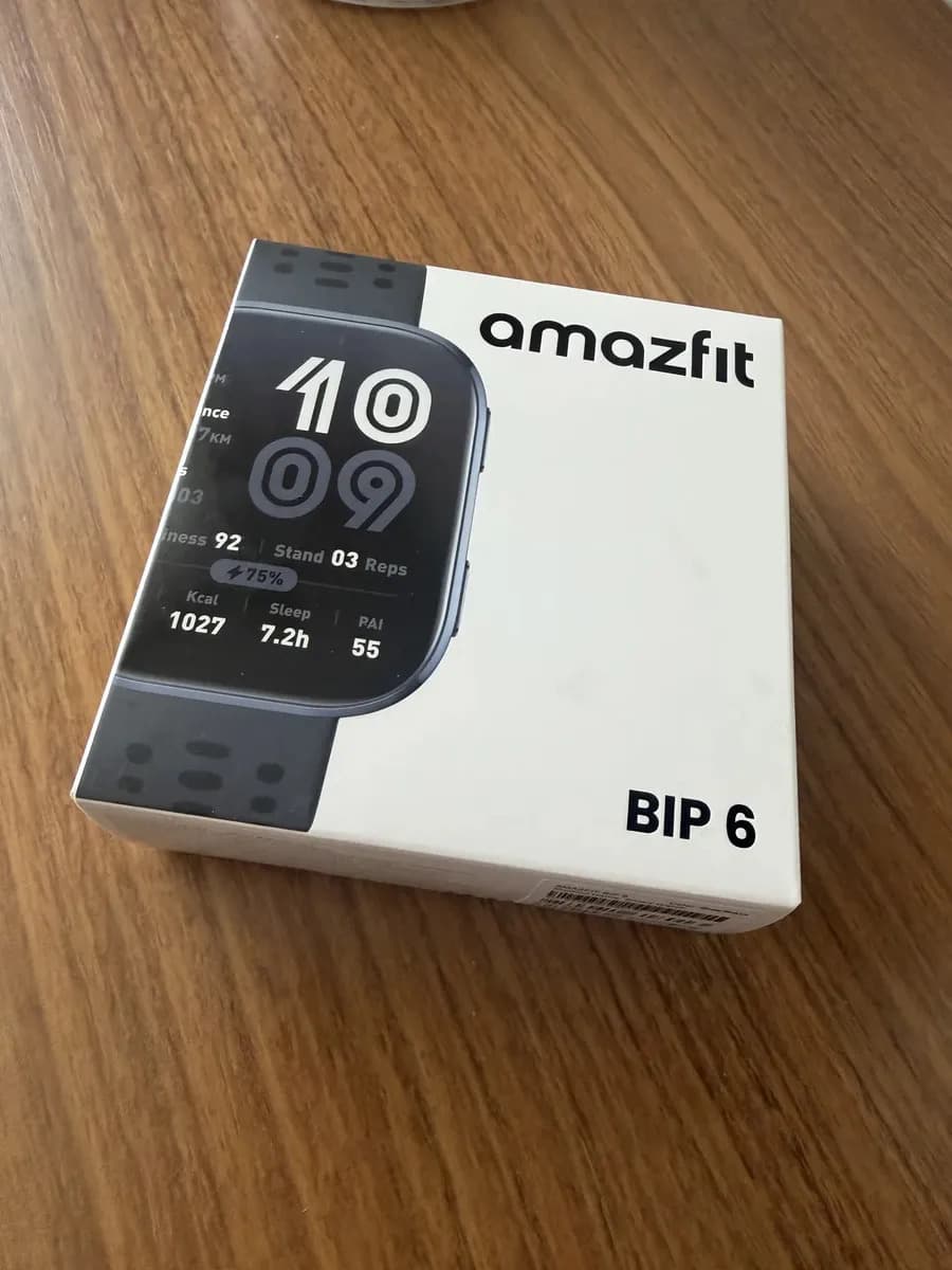 Smartwatch Amazfit Bip 6 Com Gps E Tela De 1.97 Preto Preto Milanês