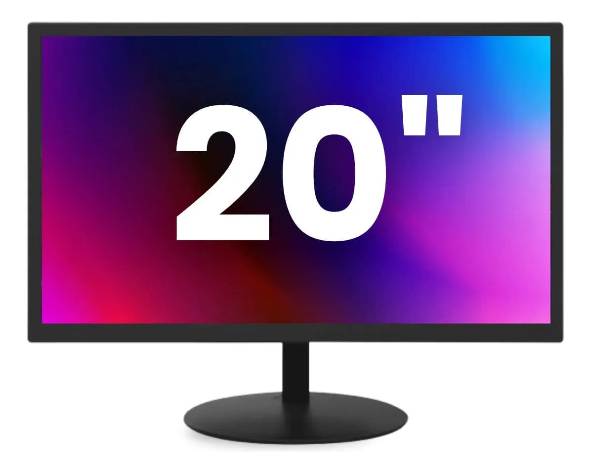 Kit Com 2 Monitores 20 Brazilpc Hdmi/vga/vesa Preto 75hz