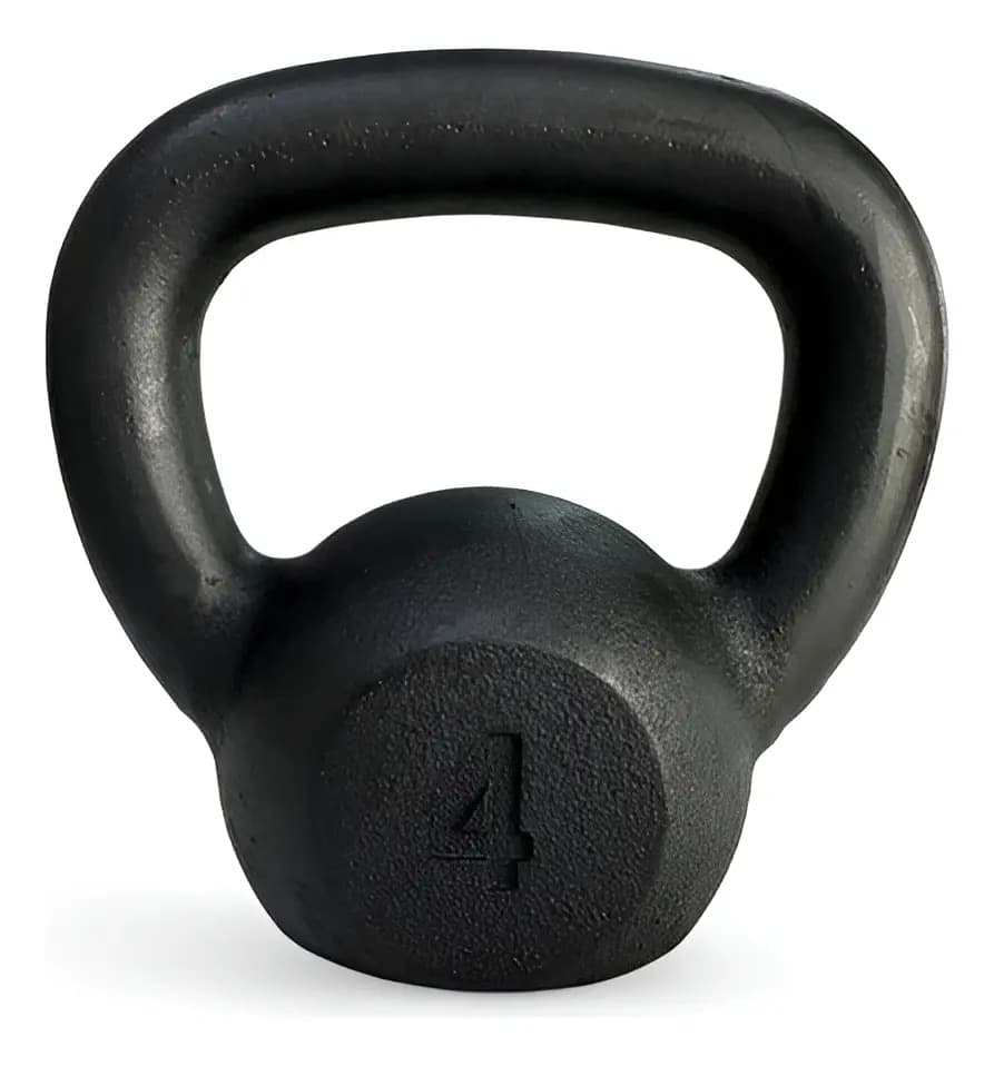 Kettlebell Pintado Ferro Fundido Preto 12kg