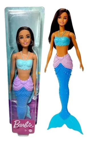 Boneca Barbie Sereia Morena