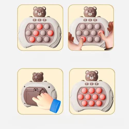 Brinquedo Poppet Fidget Toys Marrom Com Luzes Alta Qualidade 5cm