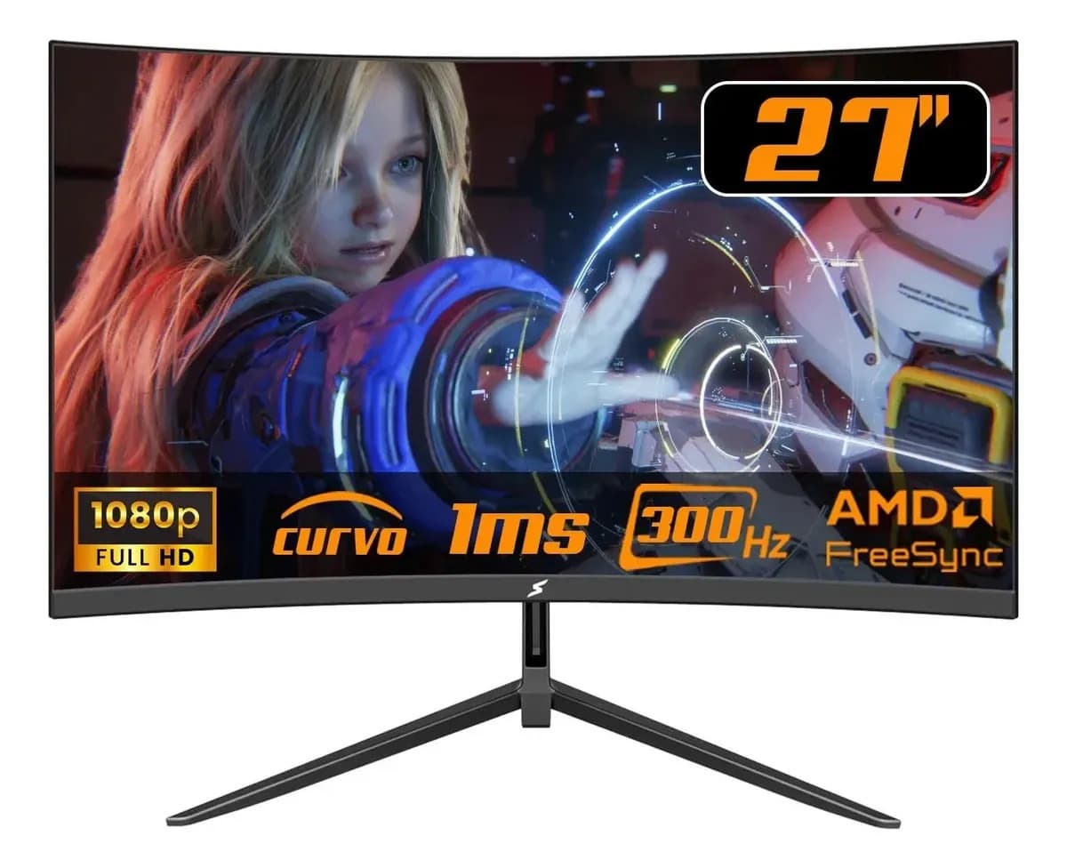 Monitor Gamer Superframe 27 Curvo 300hz 1ms