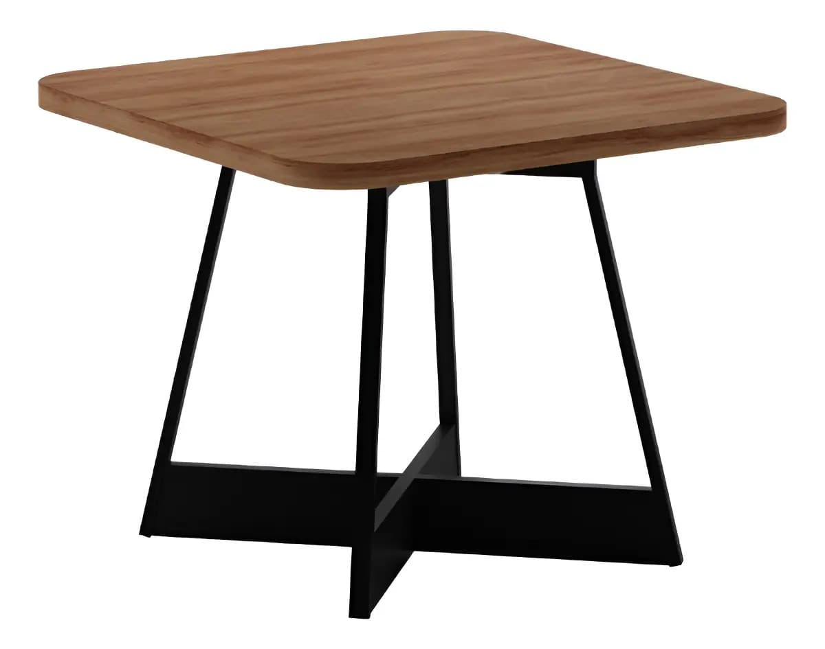 Mesa De Jantar Quadrada 90 Cm Átria 1593 Carraro Nogal/preto