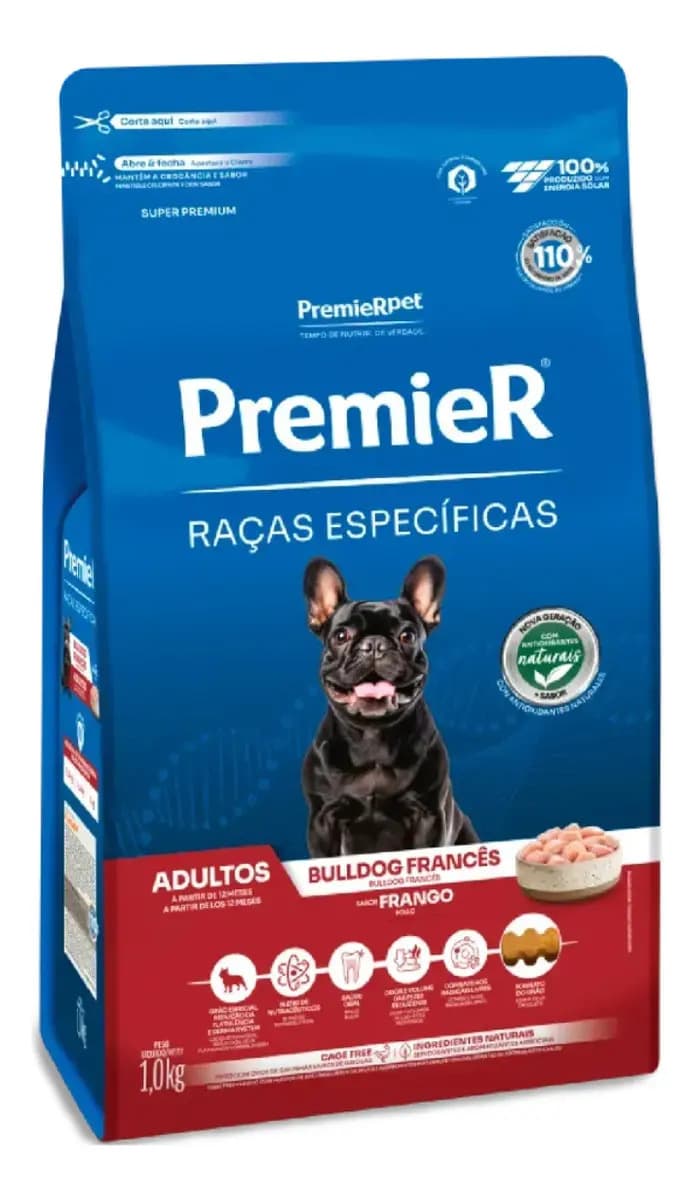 Ração Premier Bulldog Francês Raças Específicas Adultos 1kg