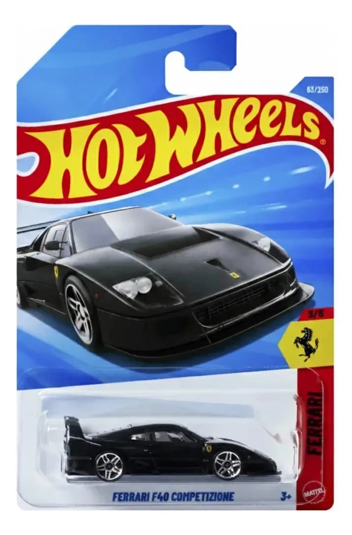 Ótimo carro Ferrari F40 Competizione Hot Wheels Cor Ferrari F40 Competition Hot Wheels cor