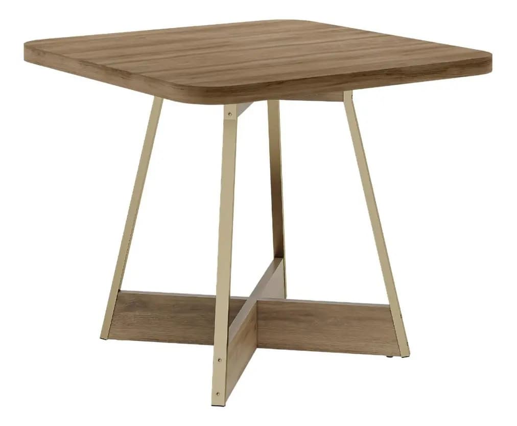 Mesa De Jantar Quadrada 90cm Átria 1593 Carraro Dourada
