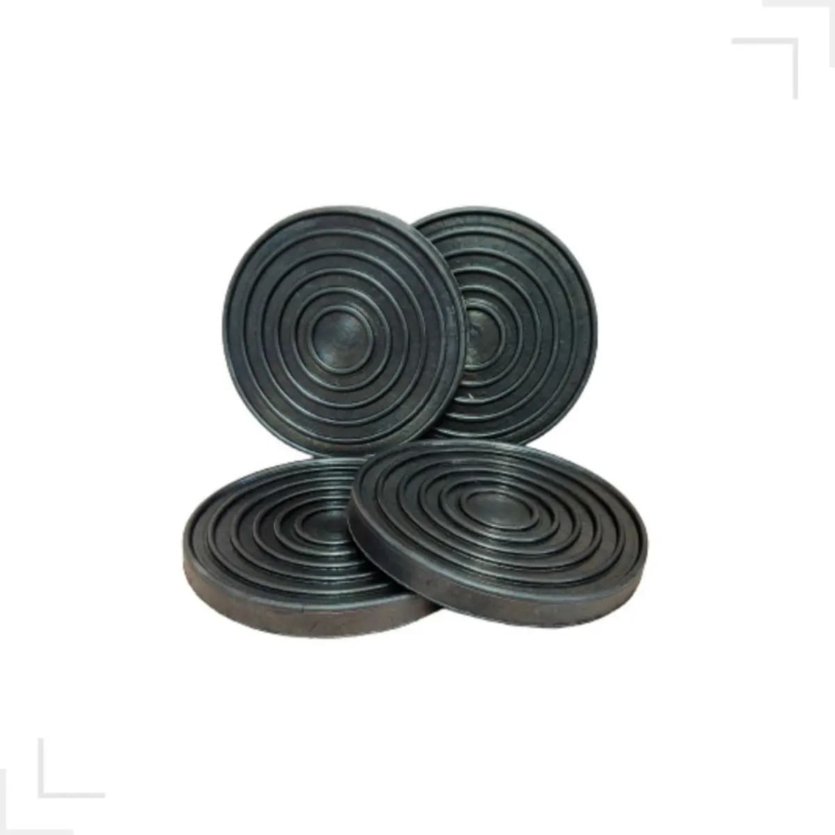 Kit4 Sapata Borracha Elevador Automotivo Redonda Com Encaixe