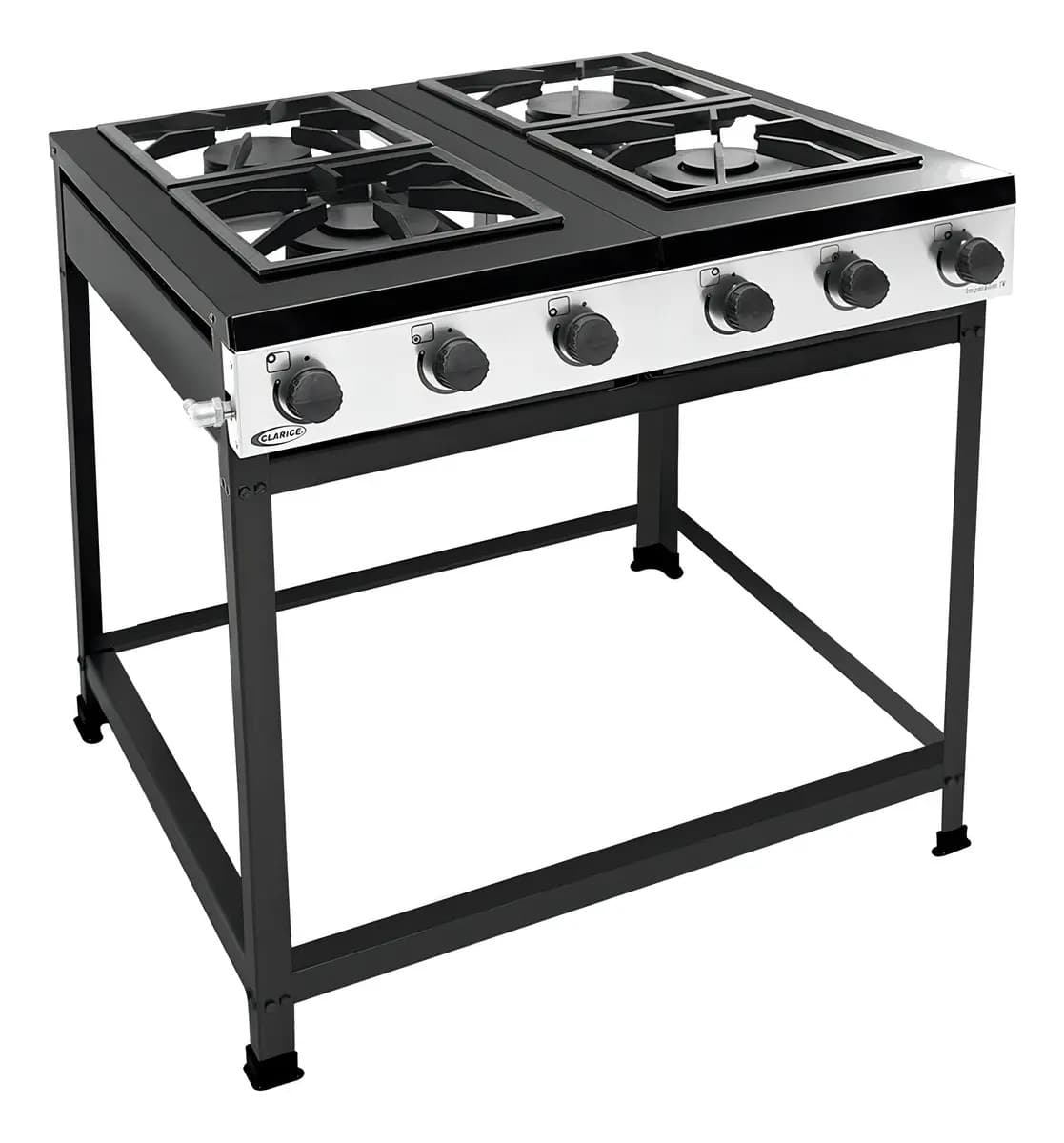 Fogão 4 Bocas Semi Industrial Clarice Imperador Com Pedestal