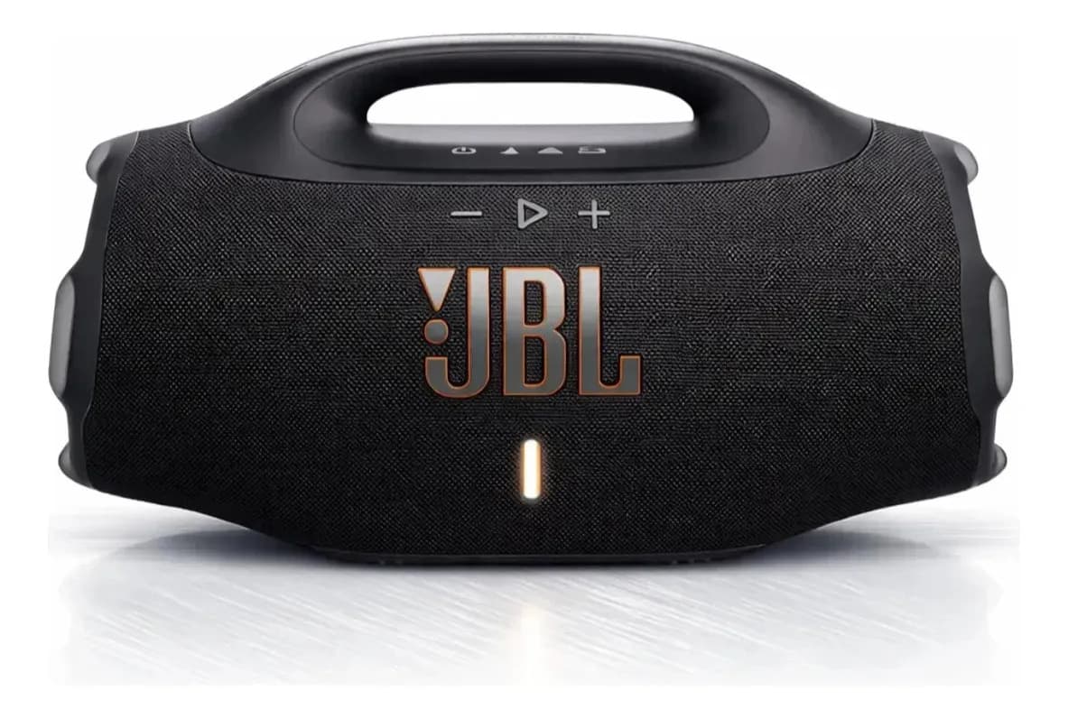 Caixa De Som Jbl Boombox 4 Bluetooth Som 210w Jbl Pro Ai Sound Boost Graves Personalizáveis Bateria De Até 34h Ip68 Áudio Lossless Preta