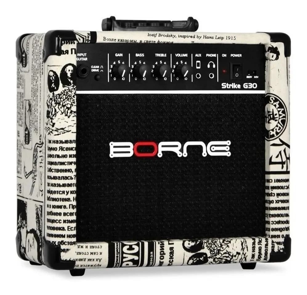 Cubo Amplificador Borne Strike G30 Guitarra 15w Jornal