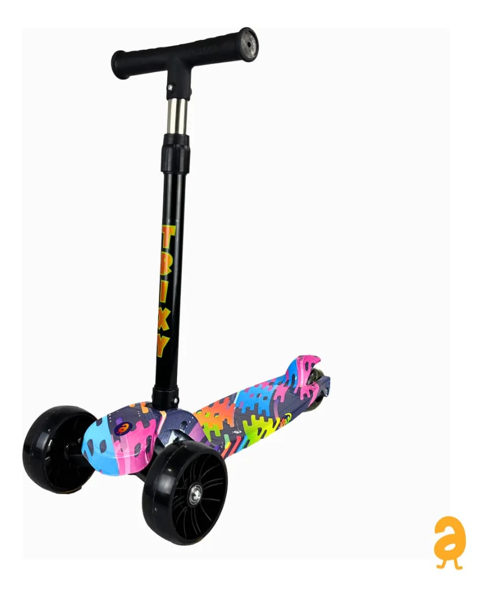 Patinete Infantil Dobrável 3 Rodas Luz Led Trixy Maxi Toys