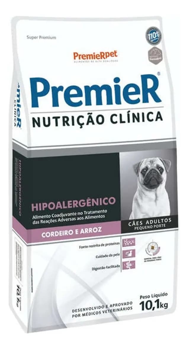 Ração Premier Nutrição Clinica Cães Hipoalergênico 10,1kg