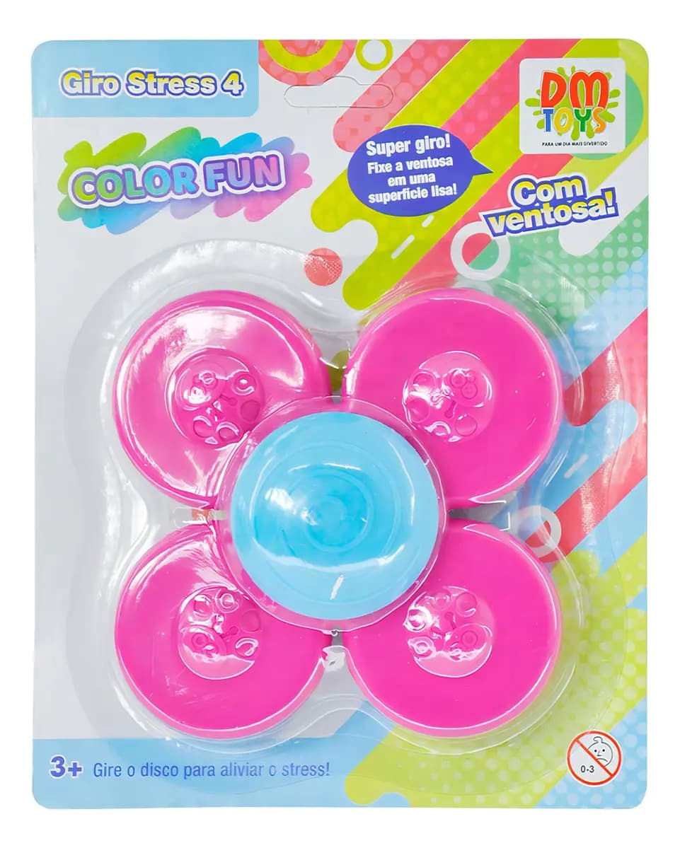Fidget Spinner Colorido DM Toys para Aliviar o Estresse