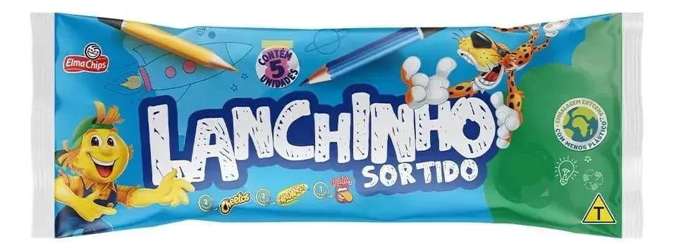 Kit 5 Snacks Lanchinho 94gc/u Elma Chips