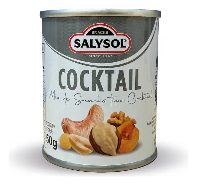 Cocktail Mix Snacks Lata 50g Salysol - Espanha