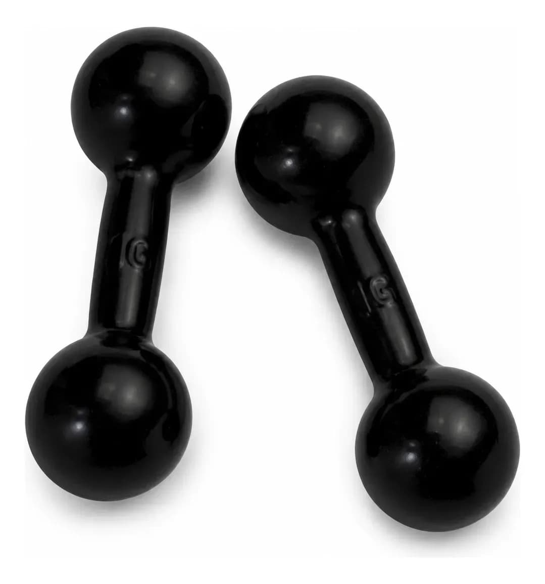 Kit Halteres Bola Emborrachado Profissional de 10kg para Musculação e Cross Training
