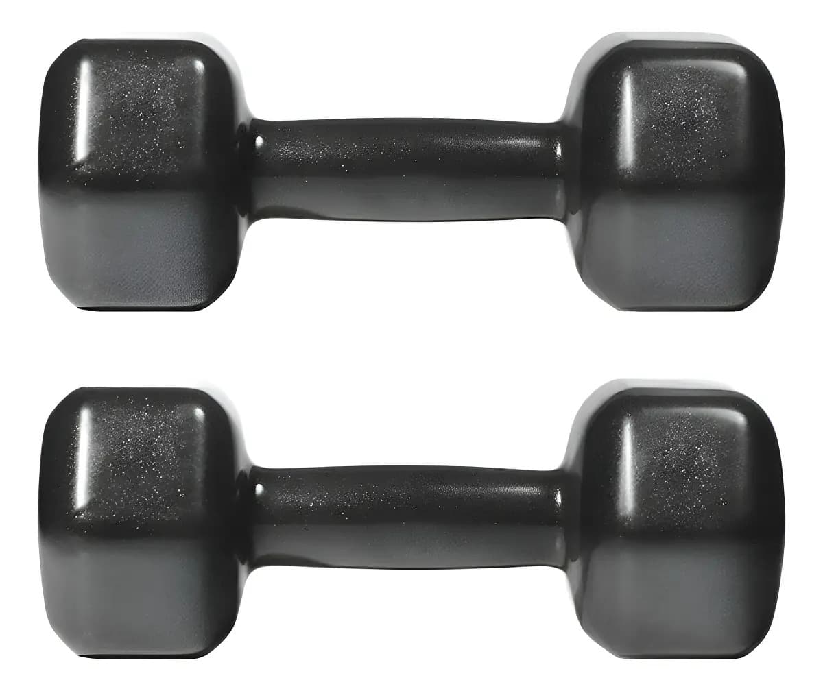 2 Halteres Emborrachados Sextavado 4 Kg + 2 De 10kg Cada Cor
