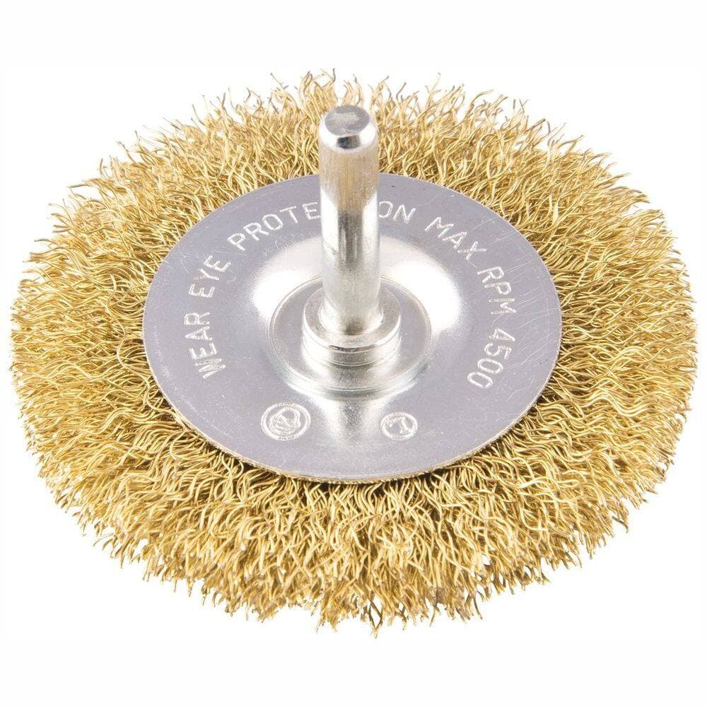 Escova Aço Circular 3" x 3/8" Haste 1/4" Vonder
