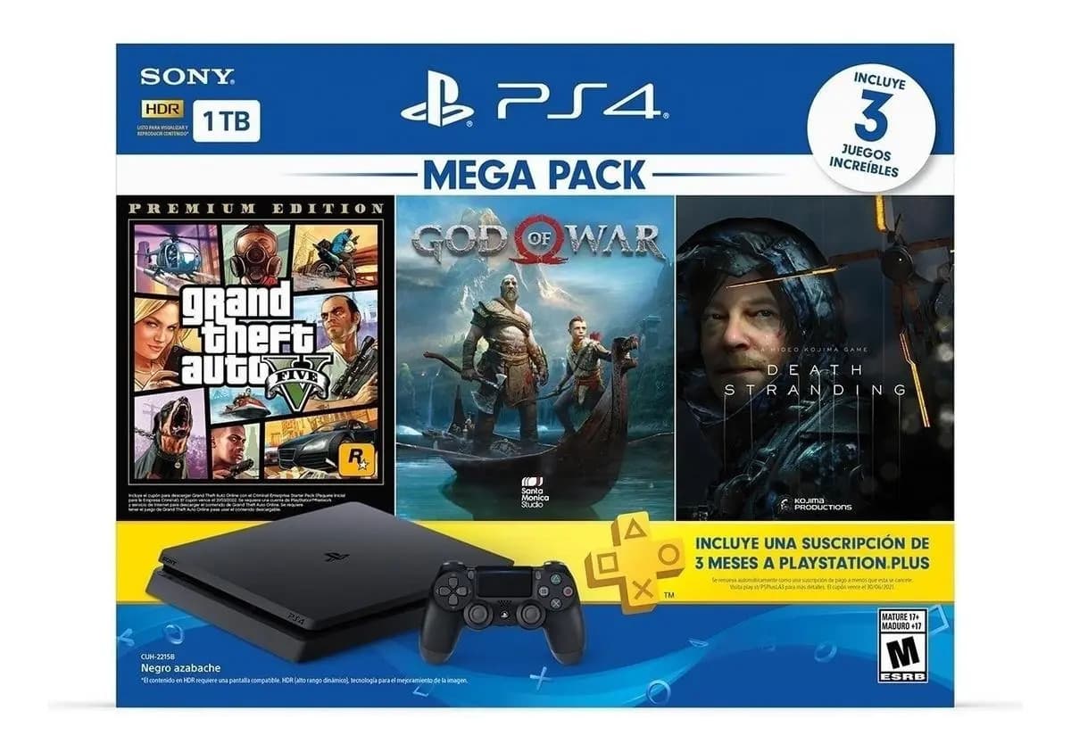 Sony PlayStation 4 Slim 1TB Consolas de jogos cor preto-azeviche 2016