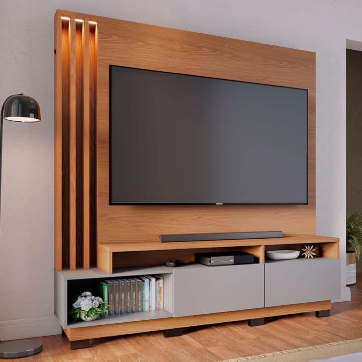 Estante Para Home Theater E Tv Até 65 Polegadas Humaitá Freijó E
