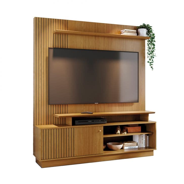 Estante Para Home Theater E Tv Até 65 Polegadas Ares Cumaru