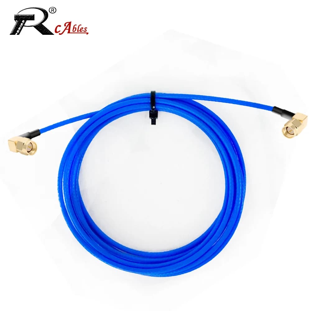 RG316 Cable RF Coaxial Jumper Pigtail SMA Male 90Degree Plug To SMA Male Right Angle for WIFI Antenna Router Extension Cable