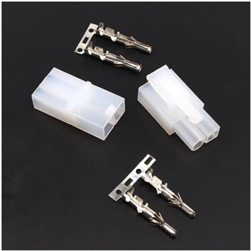 10sets L6.2-2P Big Tamiya 6.2mm Pitch Male Female Rubber Shell Connector Plug-in Terminal Aerial Model Toy Butt Joint Plug