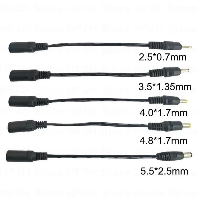 Power Cord 5.5x2.1mm DC Female Power Jack to Male Plug Cable 5.5*2.5mm 3.5x 1.35mm 4.0*1.7mm 4.8 2.5 0.7 Extension Connector B4