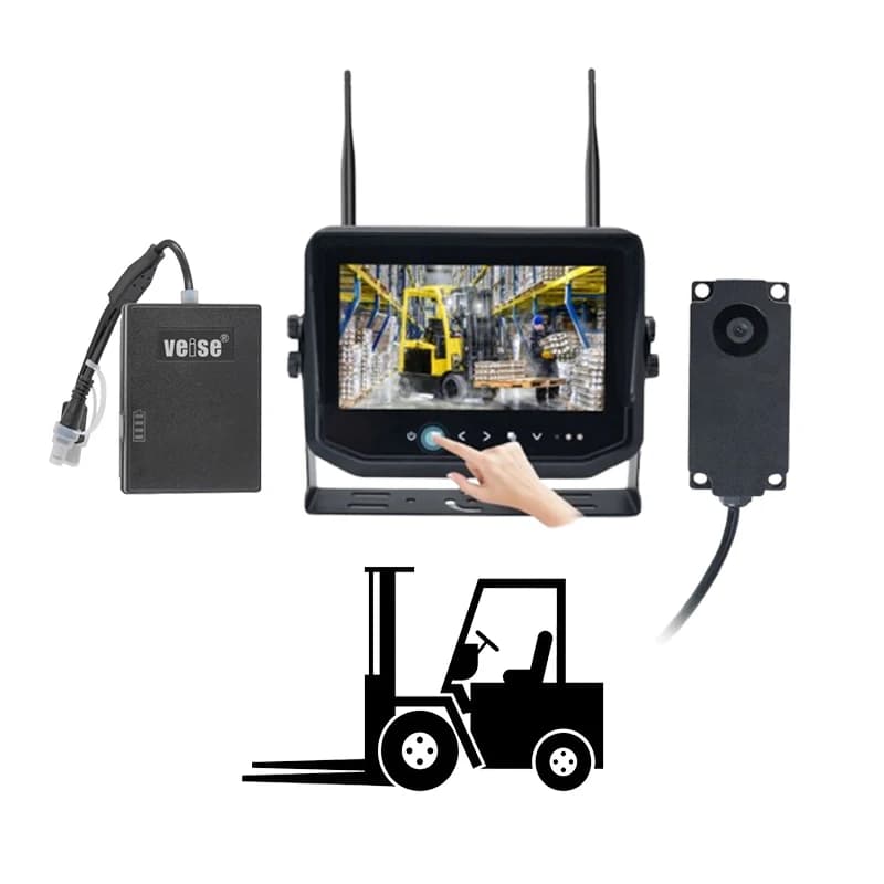 Cold Warehouse Wireless Forklift Camera System With 1080P HD Monitor Waterproof Reverse Camera Kit With Heating