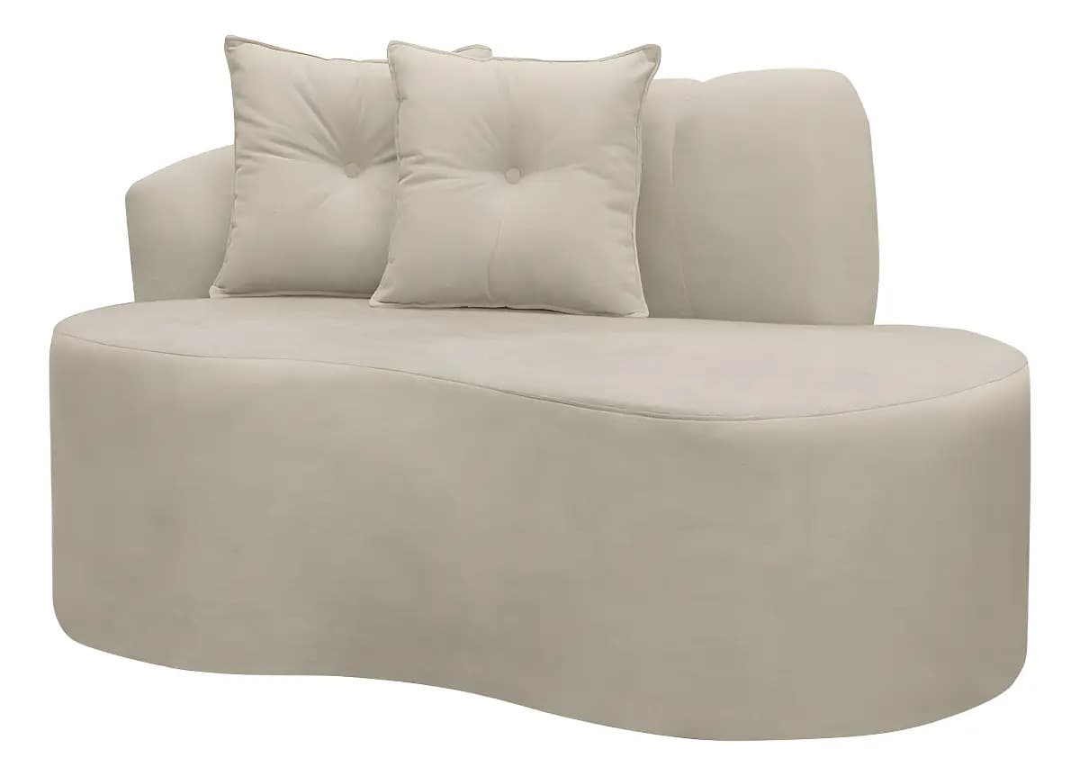 Sofá Orgânico Plaza 2 Lugares 145cm Bouclê - Sofa Cor Bouclê