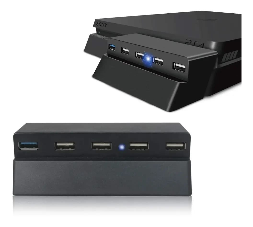 Portas USB Ps4 Slim Extra para Playstation 4 Slim Black Color