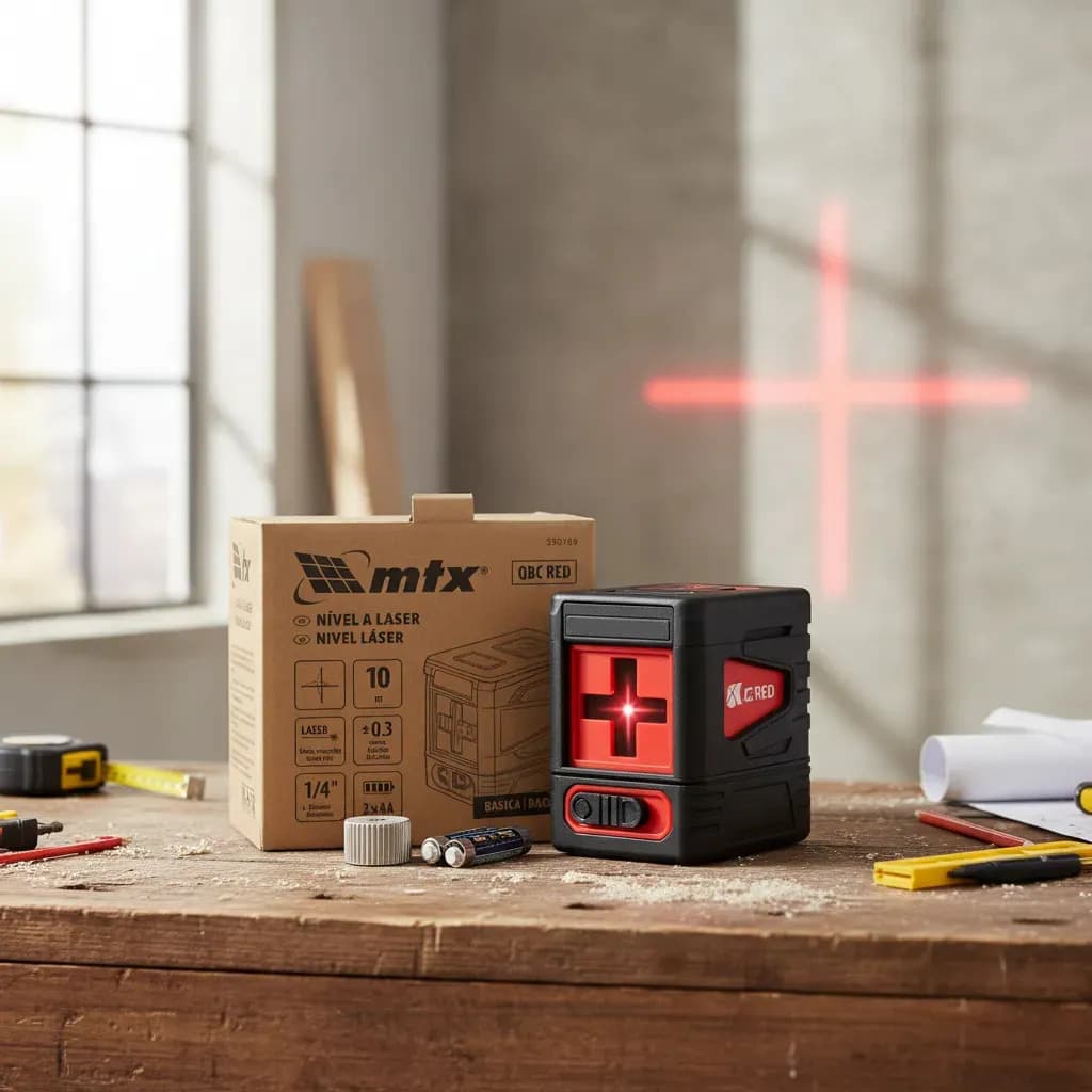 Nível A Laser 10m Mtx Linhas Vermelhas - Resistente