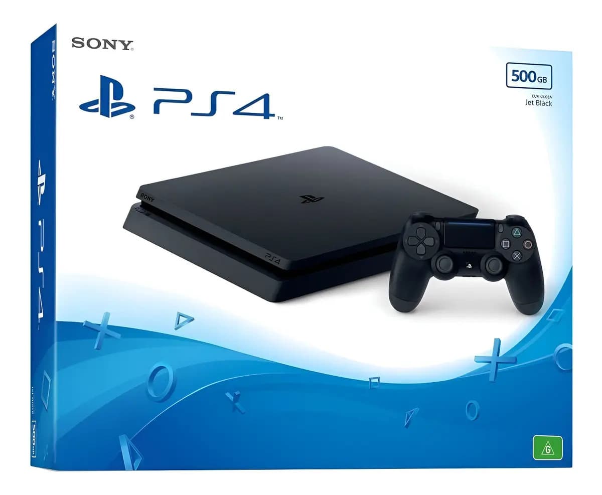 Sony Playstation 4 Sony Slim 500gb Cor Preto
