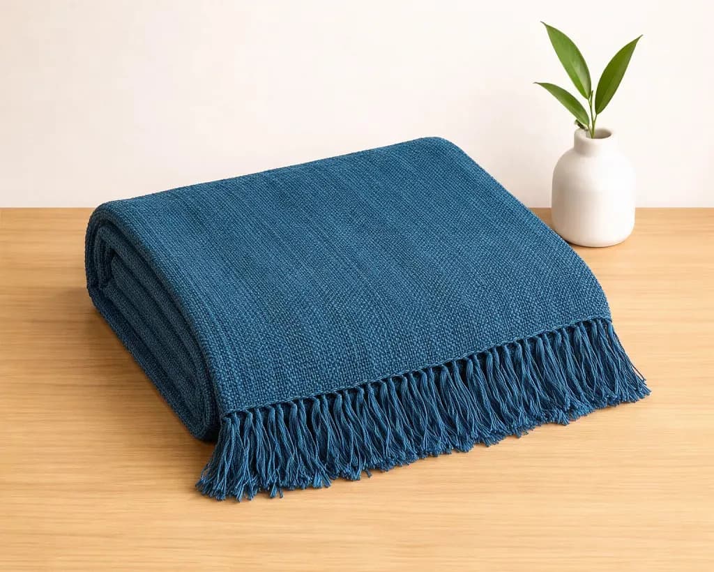 Manta Para Sofa Tipo Capa De Sofa Cor Oceano Lisa