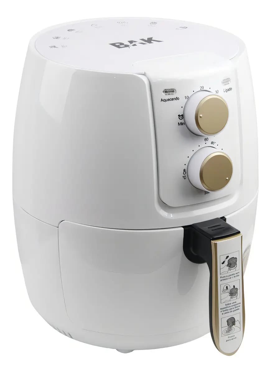 Fritadeira Elétrica Airfryer 3.6l 1400w Turbo Cor