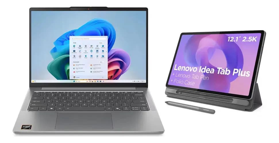 Notebook Lenovo 14 Ideapad Slim 5 Ryzen Ai 5+ Tablet Lenovo Cinza