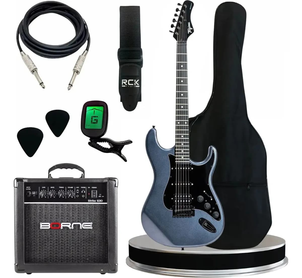 Kit Guitarra Tagima Sixmart Completo Cor Guitarra Strato - Mdsv