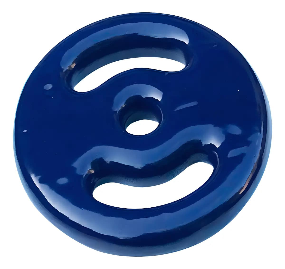 Anilha Bumper 5kg Emborrachada Azul Equilibrio Fitness