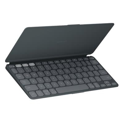 Teclado Sem Fio Logitech Keys-To-Go 2, Bluetooth, para Tablets, iPad, macOs, Windows, Capa Integrada, Grafite - 920-012867