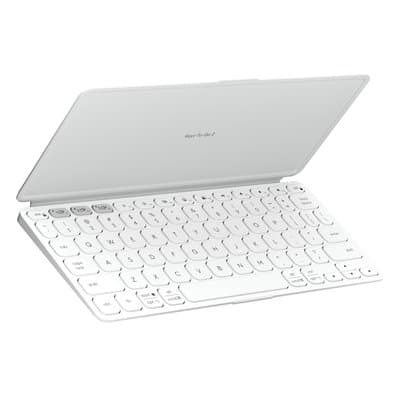 Teclado Sem Fio Logitech Keys-To-Go 2, Bluetooth, para Tablets, macOs, Windows, Capa Integrada, Claro - 920-012919
